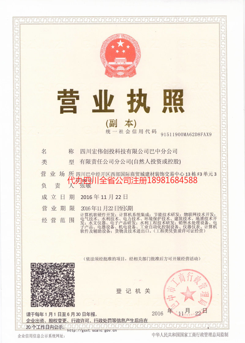 广东广东宏伟创投科技有限公司